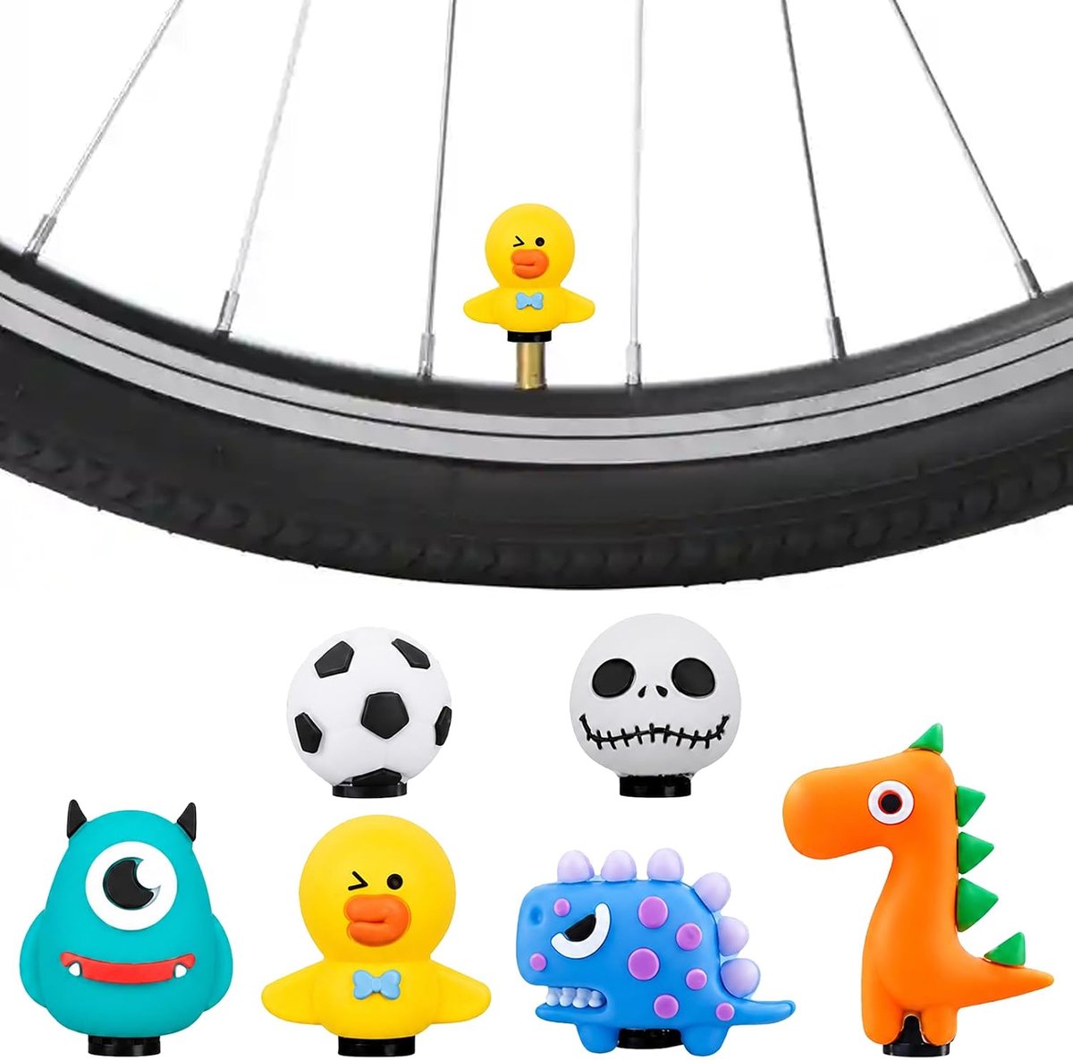 Ventieldoppen, wasbare ventieldoppen van siliconen, bandventieldoppen, fietsventieldeksel, bandenmarkeringsventielcap, ventielschachtdop voor fiets, mountainbike, bergbeklimmen