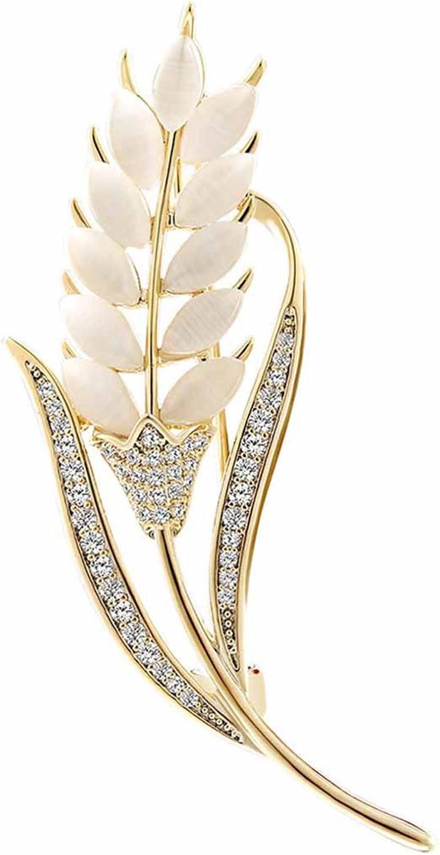 tarwe oor broche goud opaal tarwe corsage broche elegante bloemenplant broche borst bruiloft banket bruidssieraden decoratie voor vrouwen meisjes