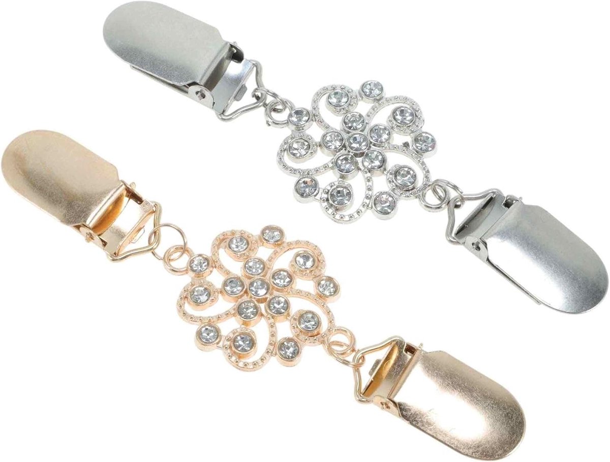 jas, elegant en praktisch, sweaterbroches, kraag, broche voor jurken, houd je outfit op zijn plaats, zilverkleurig, goudkleurig, 2 stuks