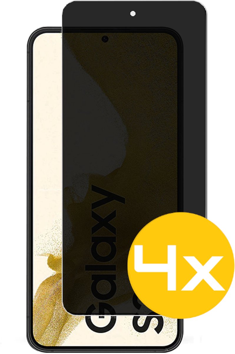 Privacy Screenprotector Geschikt Voor Samsung S22 - Volledige Beschermglas - 4 Stuks