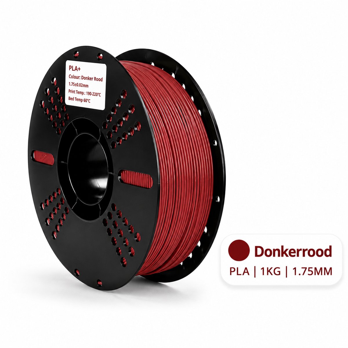 PLA+ Filament – Donkerrood – 1.75mm – 1KG – Koppelprint