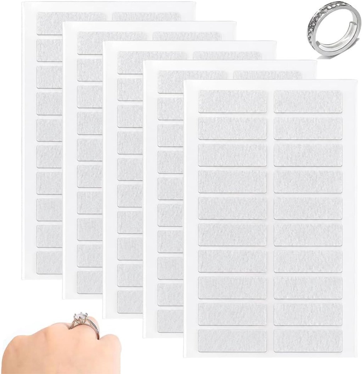 100 Pezzi Ferma Anello In Silicone Invisibile, Riduttore Di Misura Per Anelli, Compatibile Con Anelli Larghi, Ideale Per Uomo E Donna, Facile Da Applicare, 6X20Mm