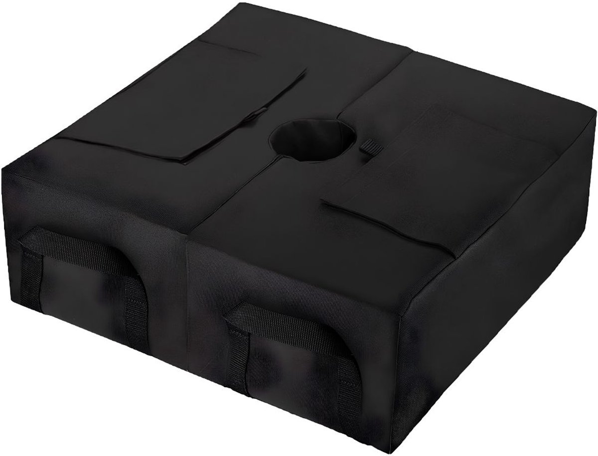 JCP® Parasolvoet - Parasolvoet Vulbaar - Parasolvoet Verrijdbaar - Zwart - 24cm x 23cm x 2cm