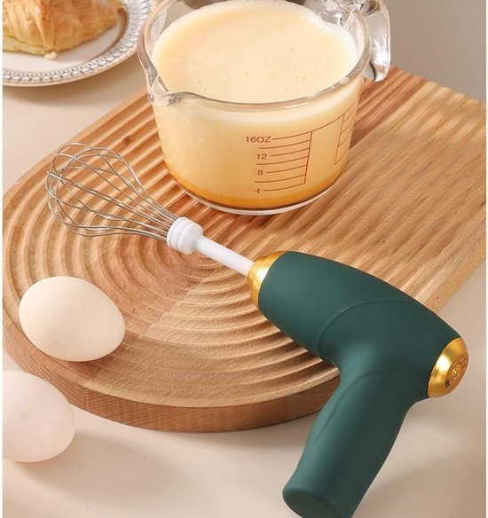 Elektrische Handmixer - Keukenmixer Garde - Beslag Maken - Krachtige Motor - Compact Design - Zwart — afbeelding 3