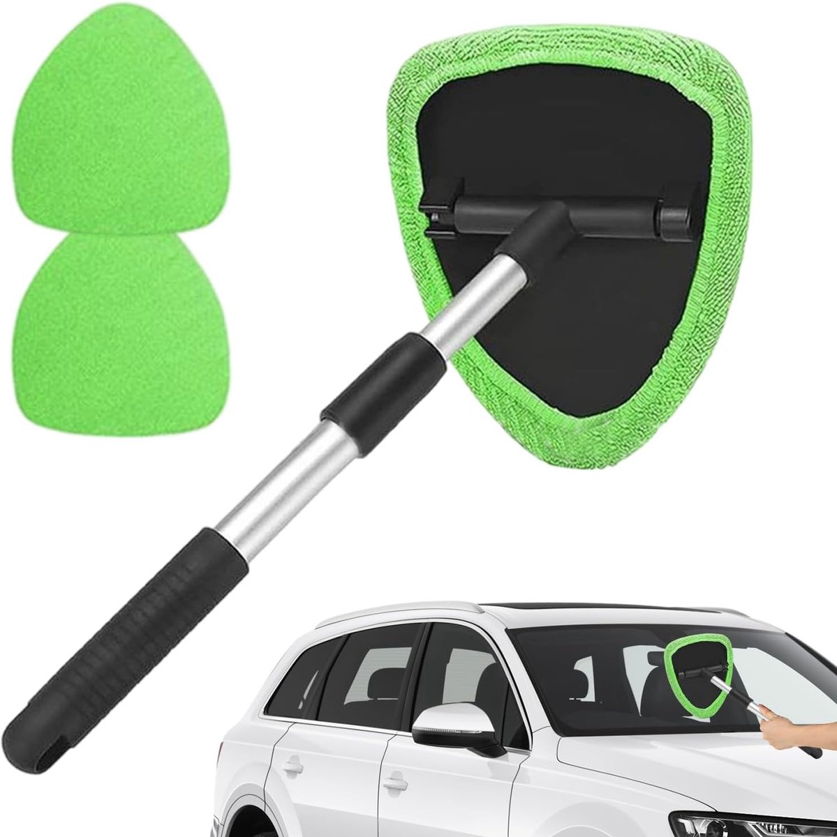 Voorruit Reiniger - Auto Schoonmaker - Glas Glanzend Maken - Uittrekbare Steel - 31 cm - A