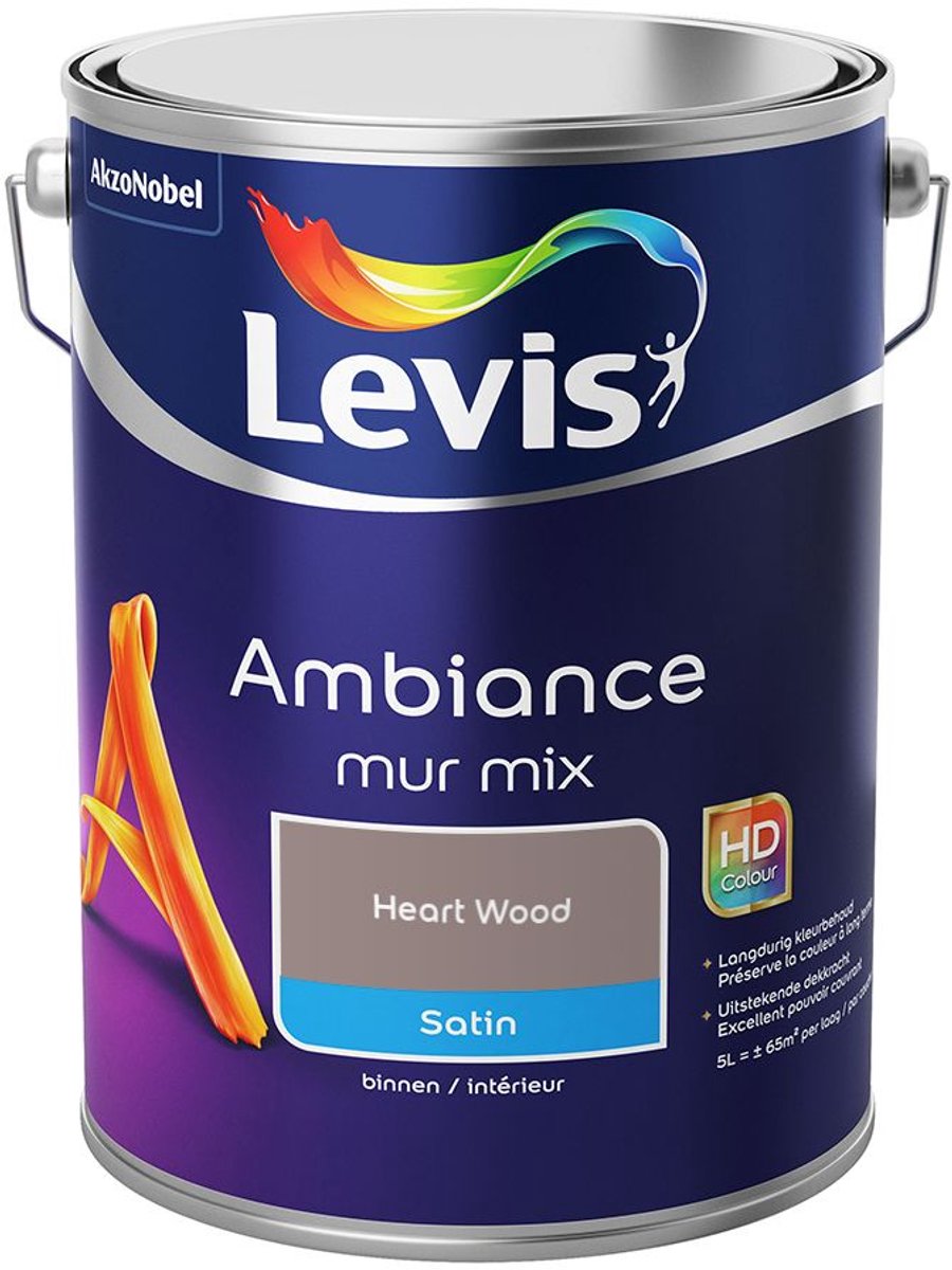 Levis - Ambiance Mur Satin Mix - Heart Wood - Mengverf - 5 L