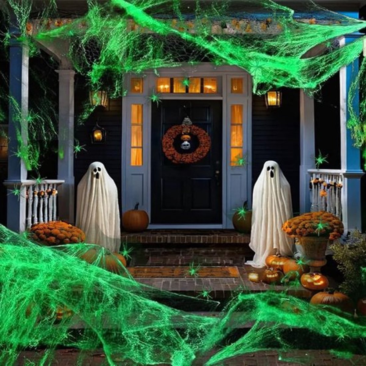 Halloween-decoratie webbedacht - realistisch ontworpen