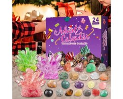 Adventskalender 2026 met edelstenen - educatieve mineralencollectie