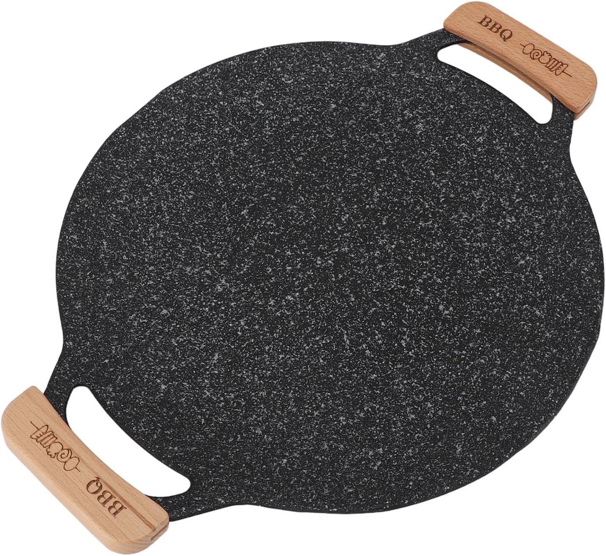 Grill Pan BBQ Plaat Buiten Koken Anti-aanbaklaag XL Zwart