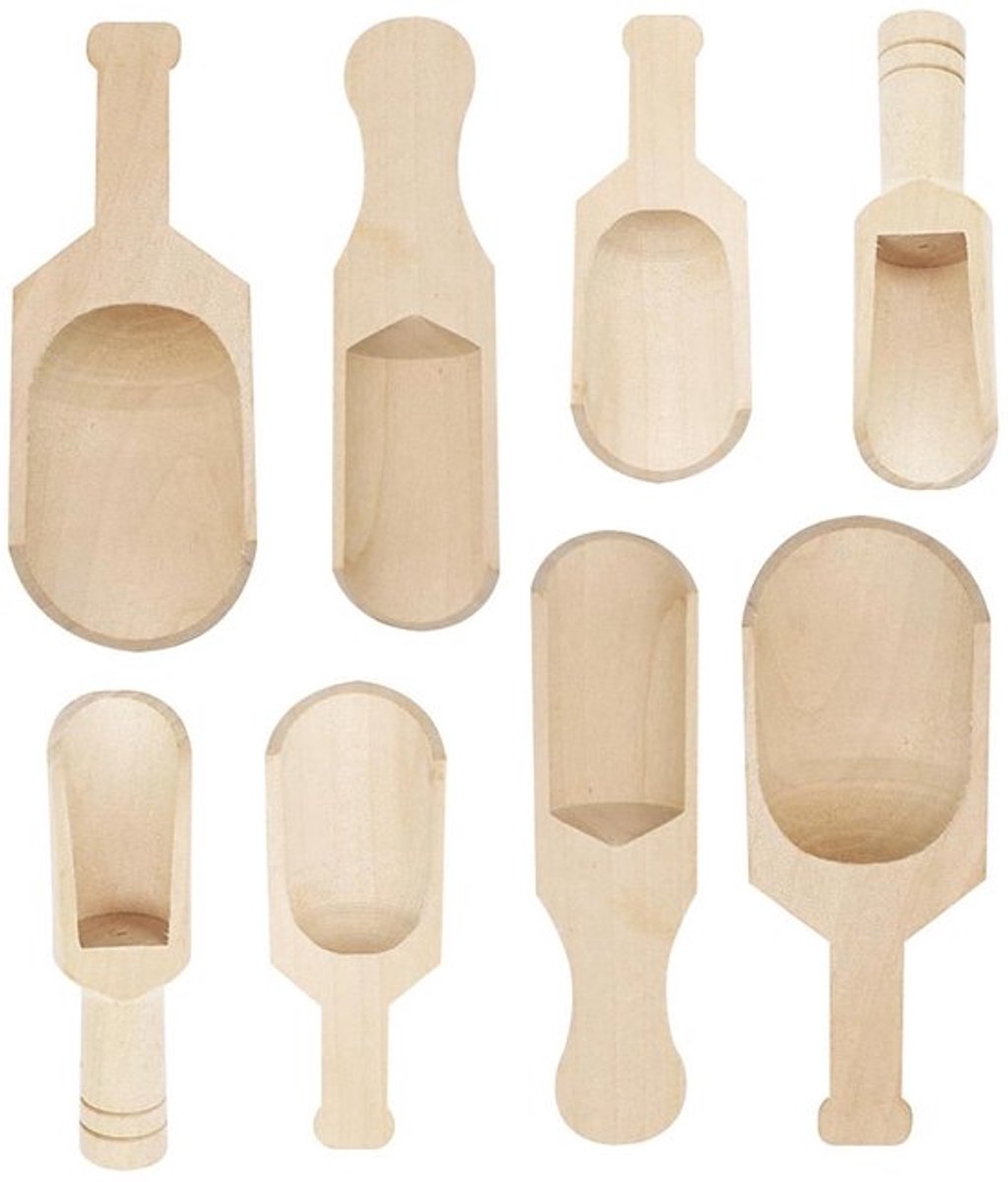 Dailygoody - Houten Kruidenlepels Mini - Biologisch Afbreekbare Maatlepels - Bruin