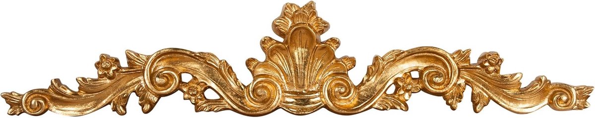 Deurbordje Hout - Wanddecoratie Goud - Woonkamer Verfraaien - Antiek Bladgoud - 85x5x17 cm - Antiek Goud