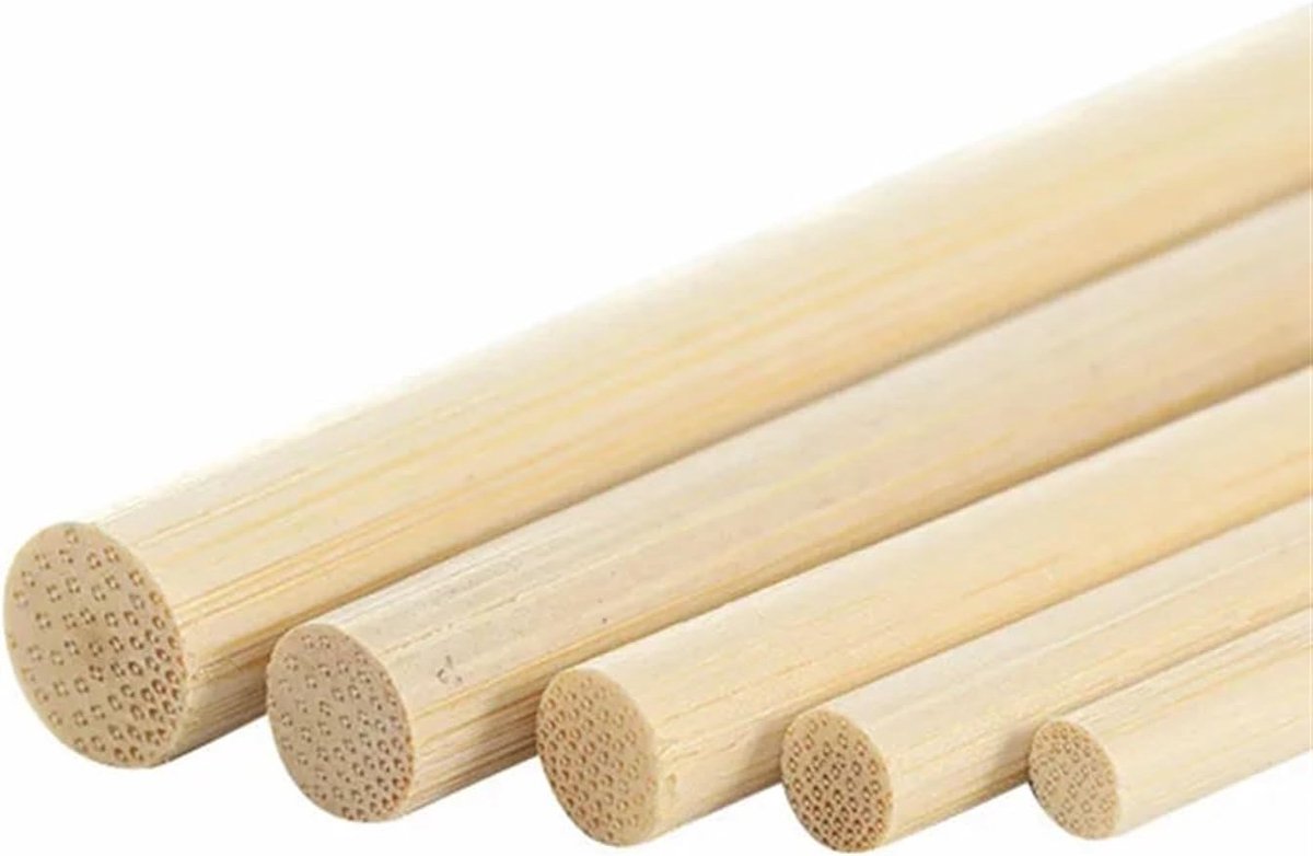 Houten Stokjes - Knutselhout Rond - Creatief Knutselen - Veelzijdig Gebruik - 10 Stuks - Natuurlijk Hout
