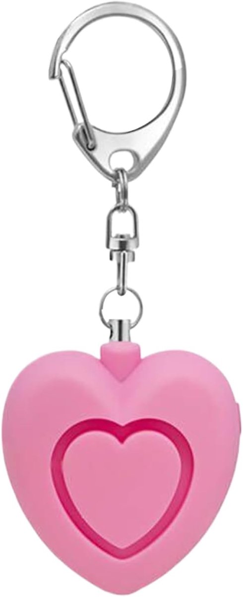 Persoonlijk alarm apparaat - Veiligheidssleutelhanger - Persoonlijke veiligheid - 125dB luide waarschuwing - 32 cm hoog - Roze