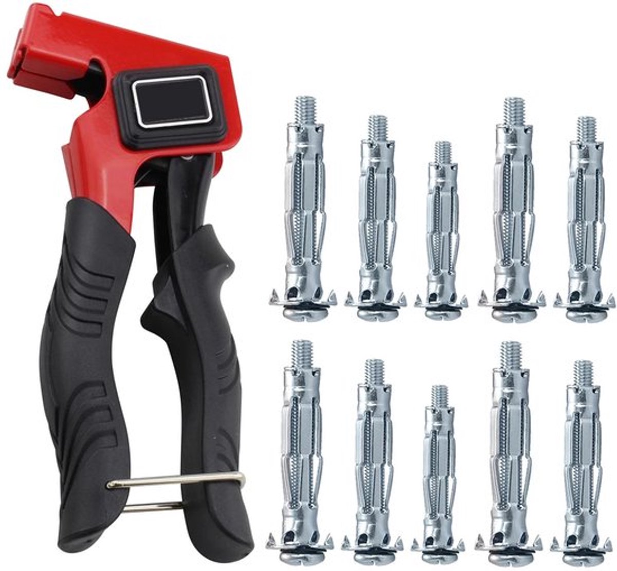 Set hollewandpluggen - rood - muurbevestiging
