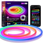 LEPRO N1 AI LED Strip 5 Meter RGB - Slimme Ledstrip met AI Muziekmodus - App en Afstandsbediening - Dimbaar - Ledstrips voor Binnen