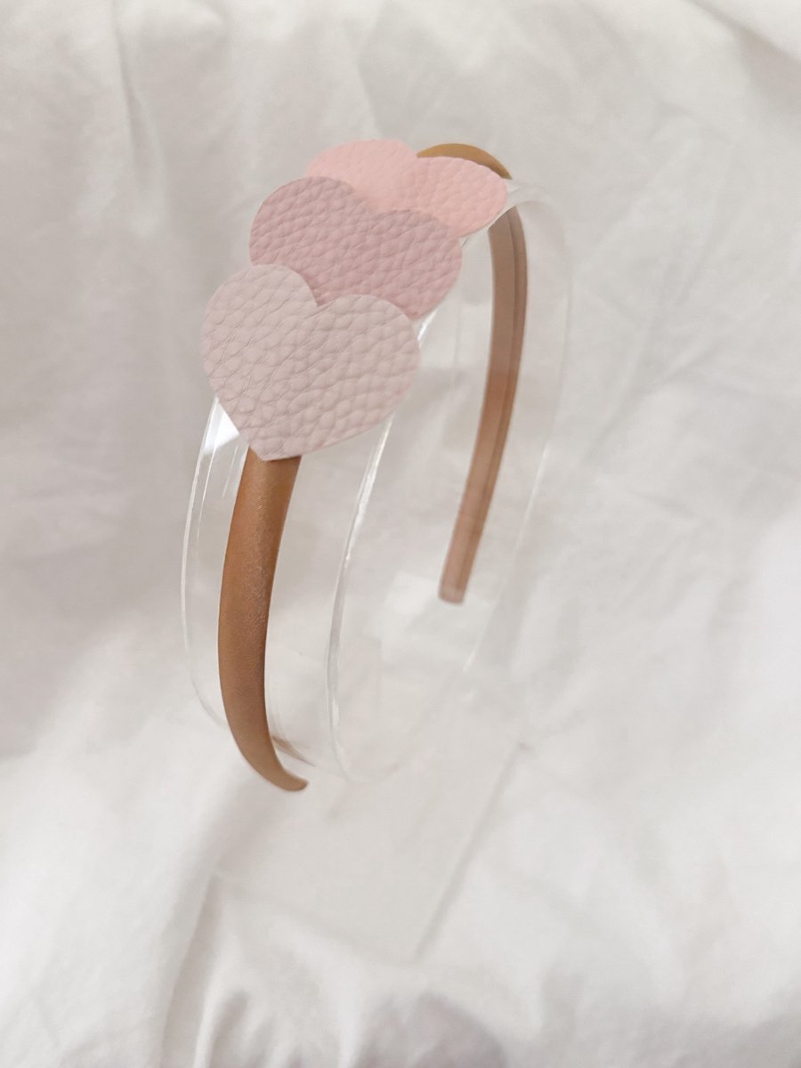 Diadeem Hearts - Oud Roze - Haarbanden voor Meisjes & Kinderen - Haarband voor Peuters & Kleuters - Verjaardagscadeau - Handgemaakte Haaraccessoires