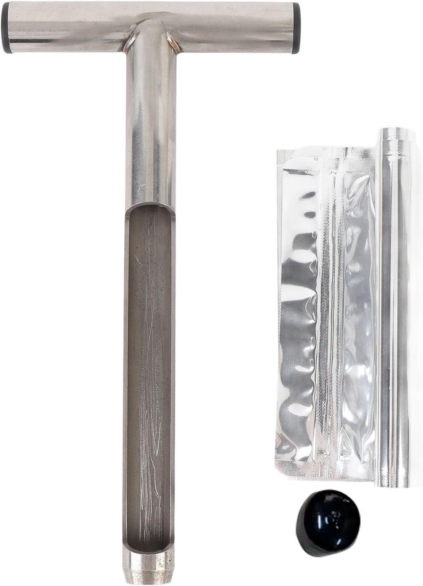 Bodemmonstermer - Bodemtester - Bodem Analyse - Roestvrij Staal - 31 x 16 cm - Zilver