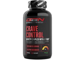 GEN Crave Control Satiety Complex - 180 Capsules - 3040 mg Glucomannan (Konjac) met Chroom, Affron Saffraan, Groene Thee & 5-HTP - Vezelcomplex - Vegan