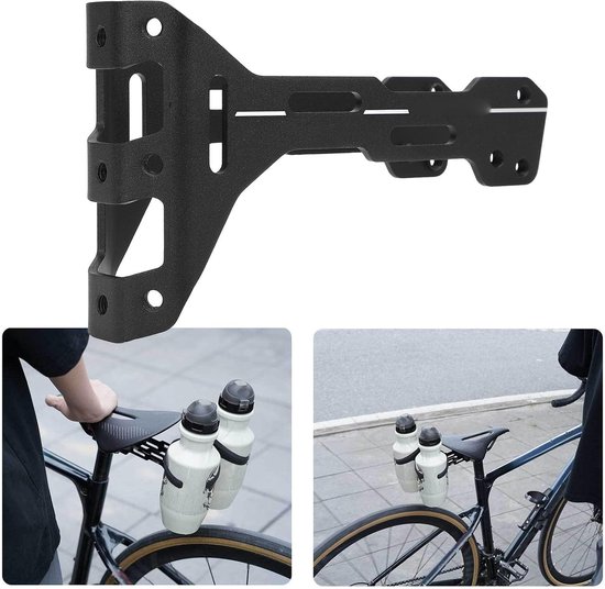 Fietsfleshouder Adapter - Bidonhouder Converter - Fietsaccessoires Meenemen - CNC-bewerking Aluminium - 15 x 9 x 4 cm - Zwart — afbeelding 3