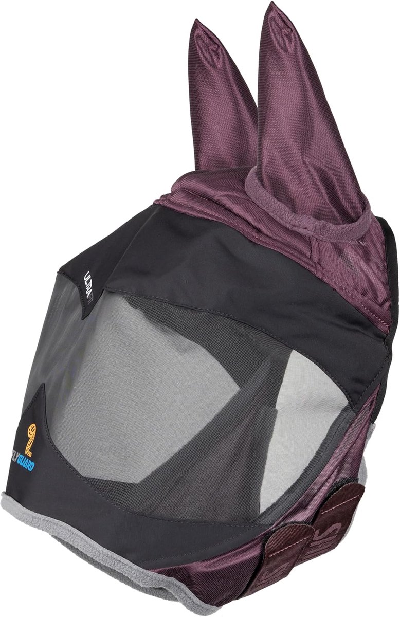 Vliegmasker met Oren - Insectenmasker Paard - Bescherming Paard - Ademend Fijn Gaas - Volledige Bedekking - Zwart