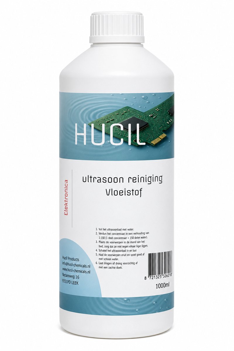 ultrasoon reiniger vloeistof 1 liter - ultrasonic cleaner - ultrasone reiniger - printplaat - elektronica - oxidatie- concentraat