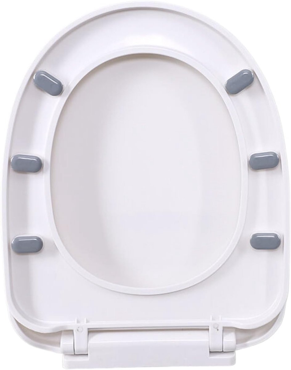 Toiletzitting - Toiletdeksel - Hygiënisch Werken - Stille Sluiting - 50 x 35 cm - Wit
