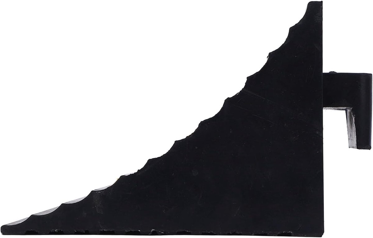Rubberen Wielkeg - Wielstopper Bandenblok - Veilig Parkeren - Antislip Getextureerd - 9.8 X 6.3 Inch - Zwart