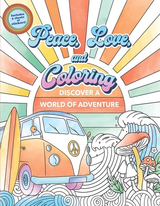 Peace, Love, and Coloring Book for Adults and Teens (Over 35 ... - cover