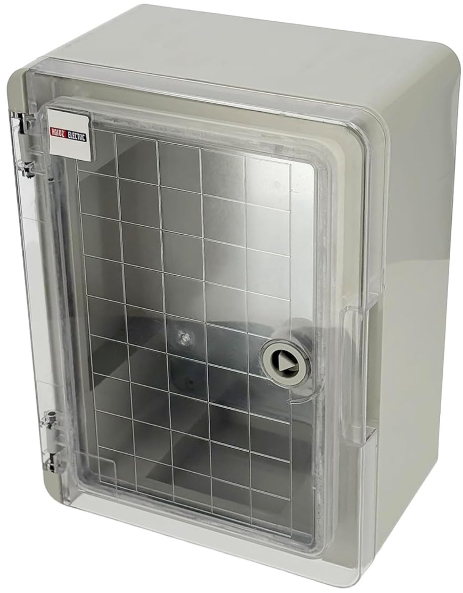 Verdeelkast Opbouw - Elektrakast Waterdicht - Installatie Beschermen - Transparante Deur - 280x210x130 mm - Grijs