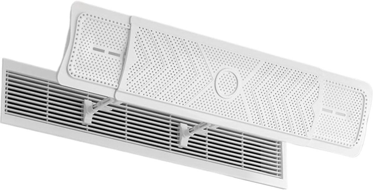 Ventilatie Rooster - Luchtuitlaat Afdekking - Klimaat Regelen - Verstelbare Luchtstroom - 60x16.5cm - Wit