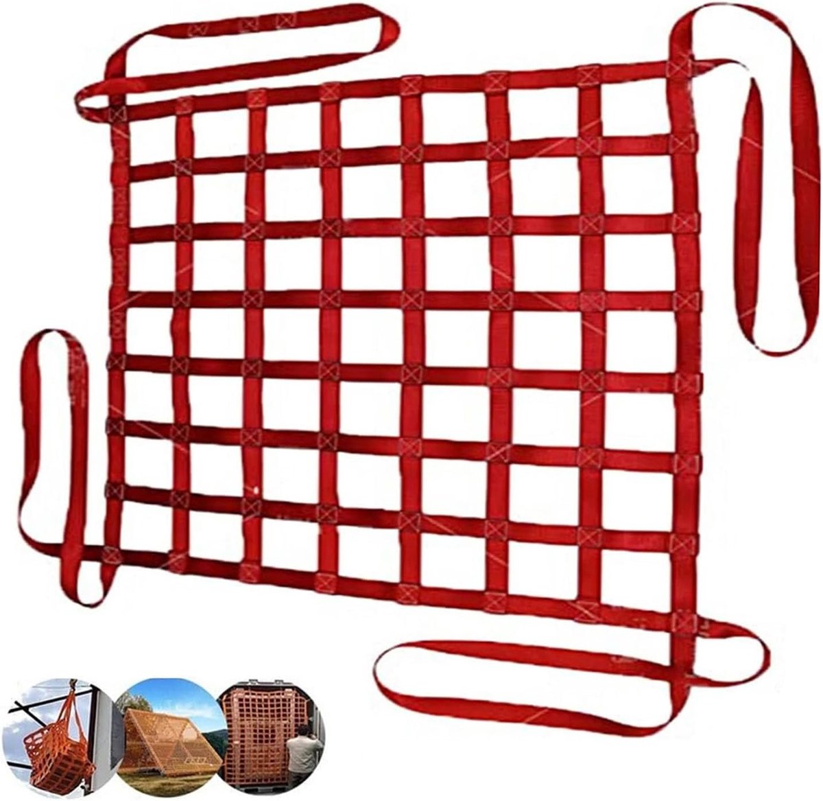 Hefnet Polyester - Hijszak Materiaal - Lading Tillen - Versterkte Stropen - 1 x 1M 500kg - Zwart