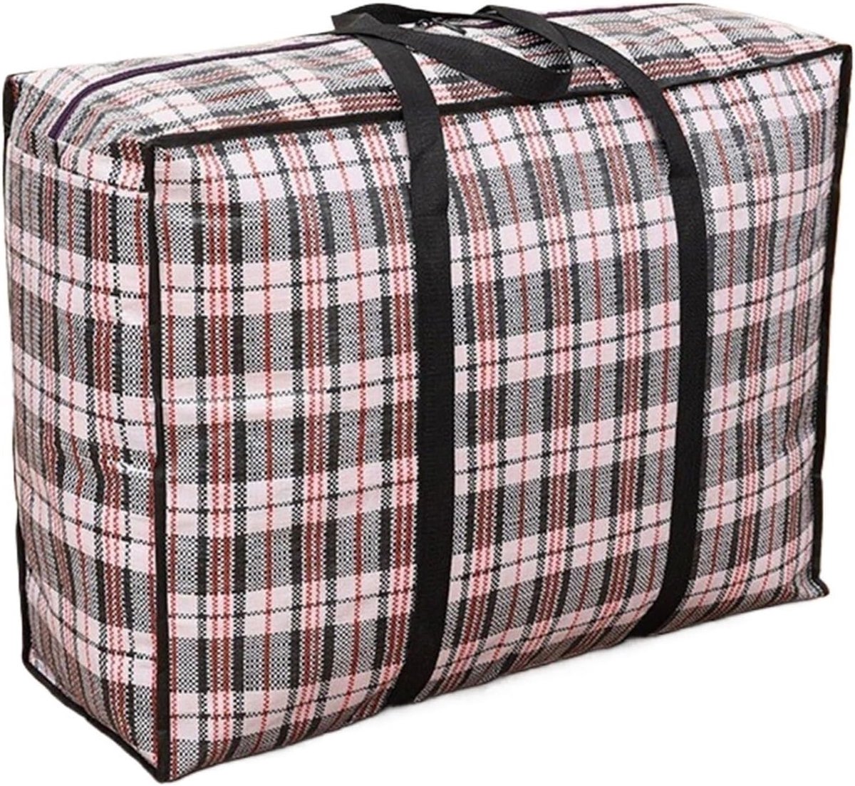 Opbergzakken - Verhuisdozen - Spullen Opslaan - Versterkte Handgrepen - XL 80x55x23cm - Zwart