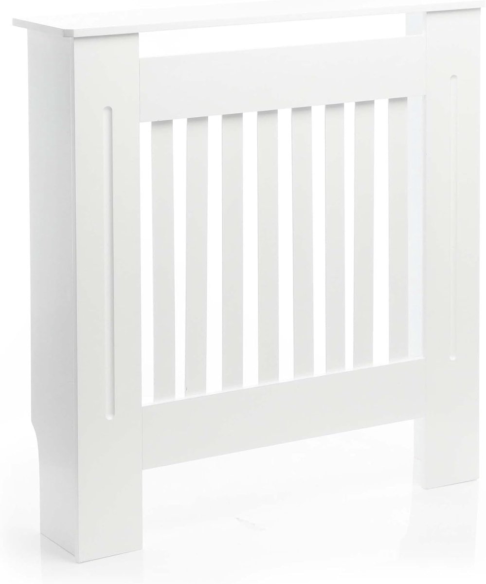 Radiatorombouw - Verwarmingskast MDF - Interieur Verfraaien - Lamellenontwerp - 78 x 19 x 82 cm - Wit