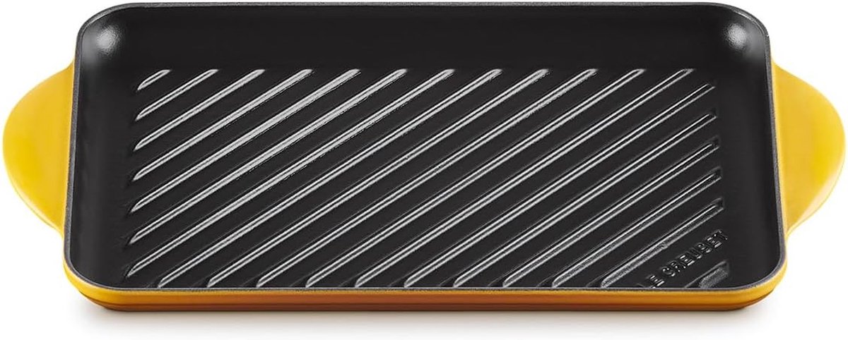 Grillplaat Rechthoekig - Gegrilde Pan - Vetarm Koken - Geribbelde Bodem - 32 cm - Nectar