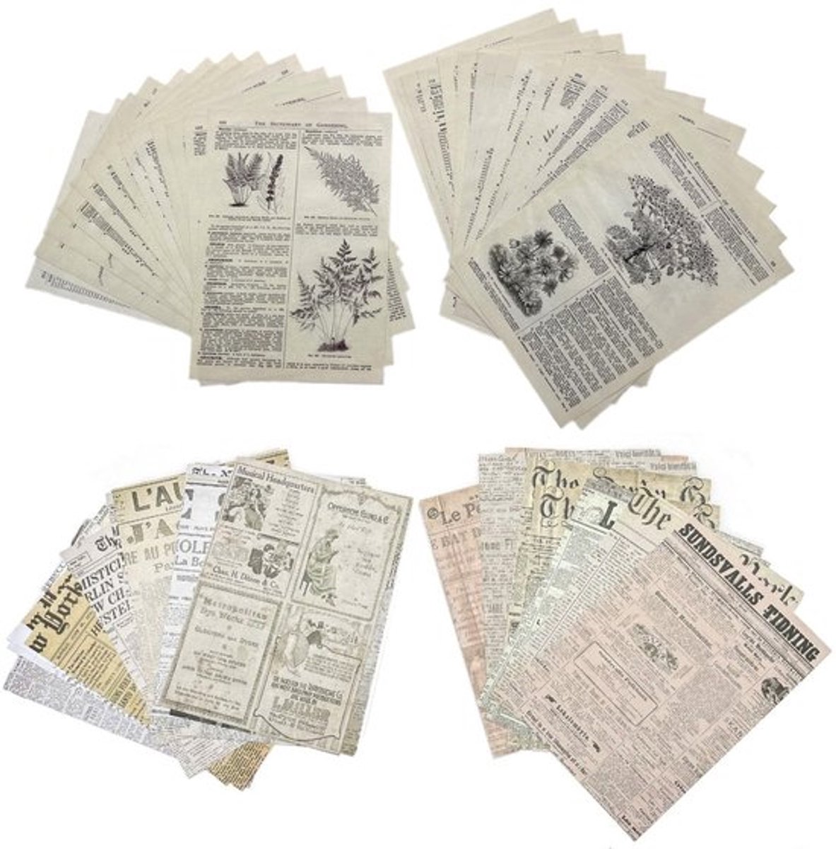 Solidchoice - Dailygoody - Scrapbookpapier - Vintage Thema - 60 Vellen