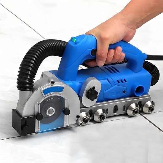 Elektrische Voegverwijderaar - Tegelvoegreiniger Voegenstripper - Oude voegen verwijderen - Krachtige 1200W motor - 100mm bladdiameter - Grijs — afbeelding 3