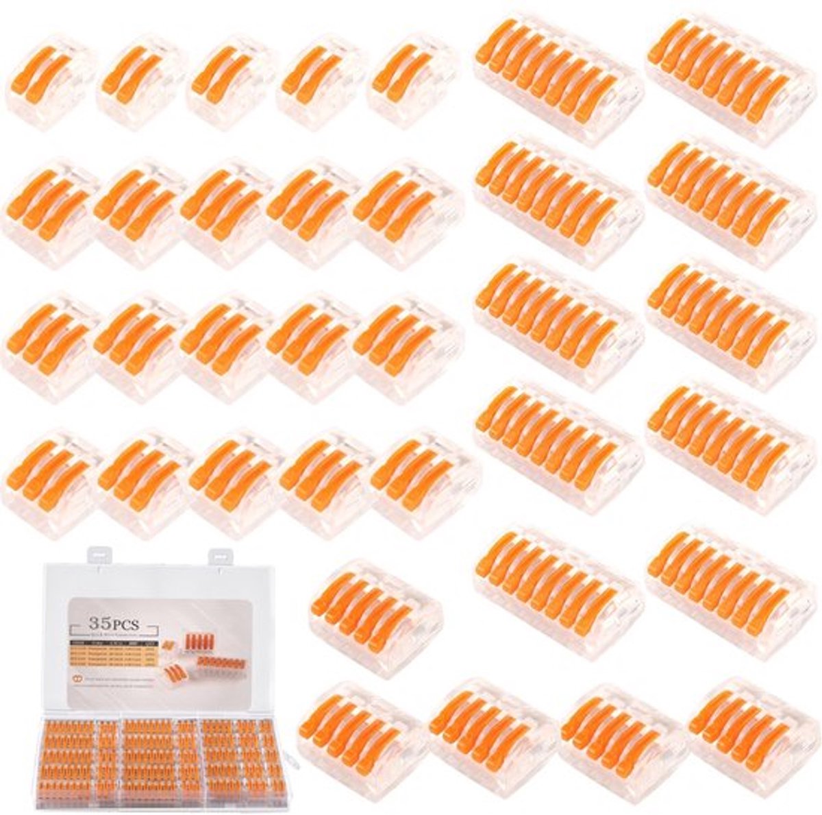 Virtubuy - Cable Connector Set - 35 Stuks - Voor elektrische kroonluchters