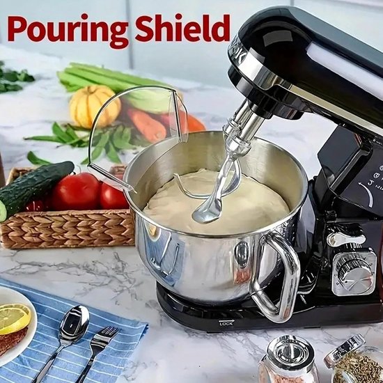 Mengkom Gietschild - Mixer Accessoire - Schoon Bakken - Universele Pasvorm - 19 cm - Meerkleurig — afbeelding 4