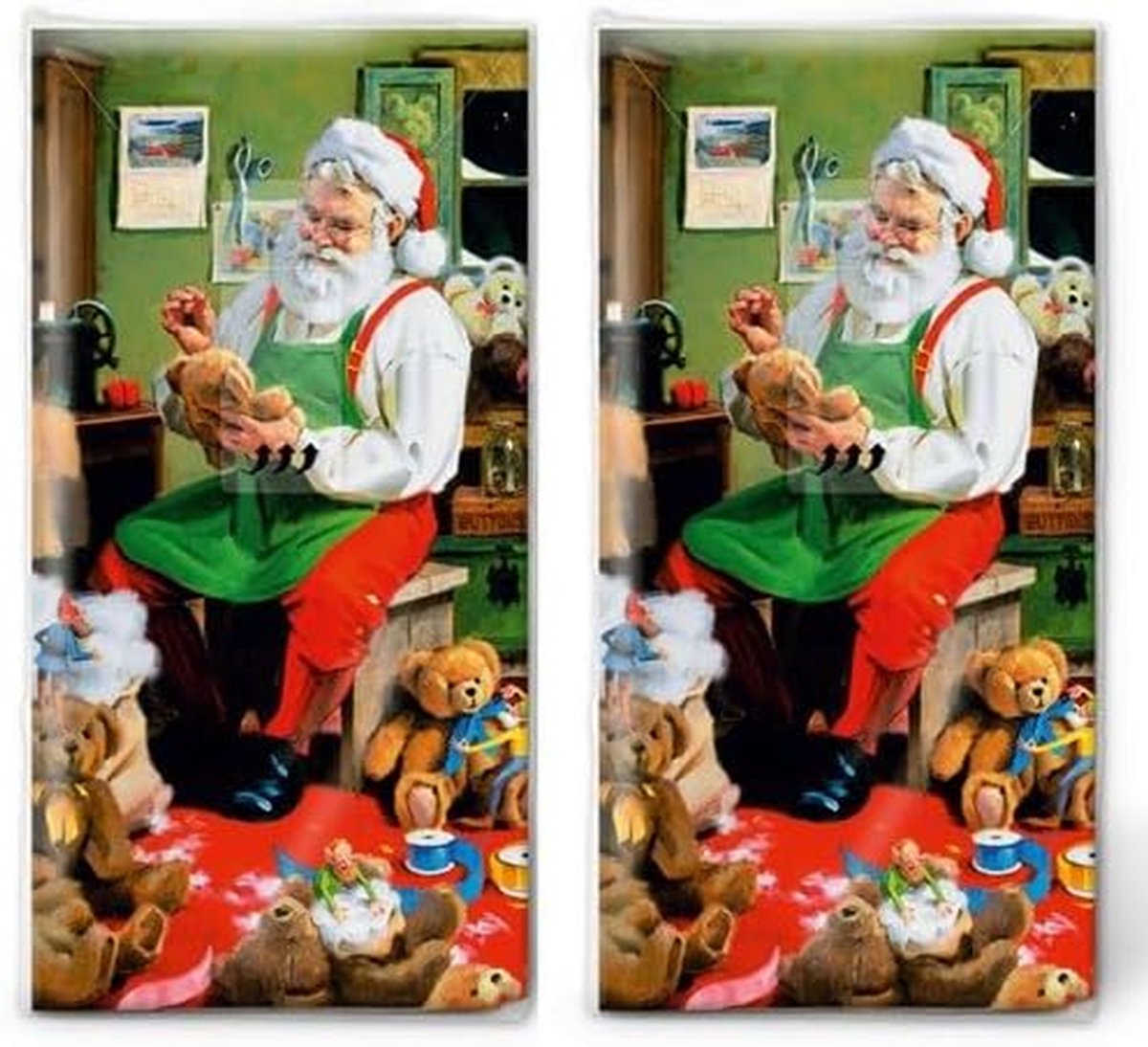 Zakdoeken Kerstmis - Papieren zakdoekjes - Kleine attentie - Motief als cadeau - 20 stuks - Multicolor