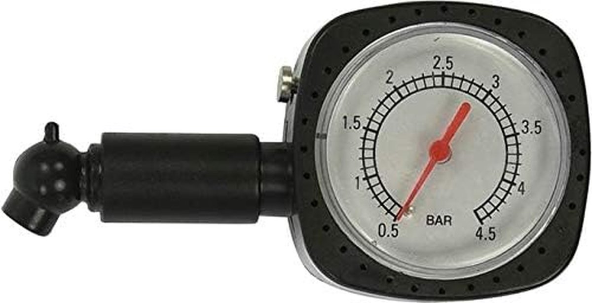 Bandenspanningsmeter - Bandenmeter - Banden controleren - 45 bar bereik - Compact formaat - Zwart