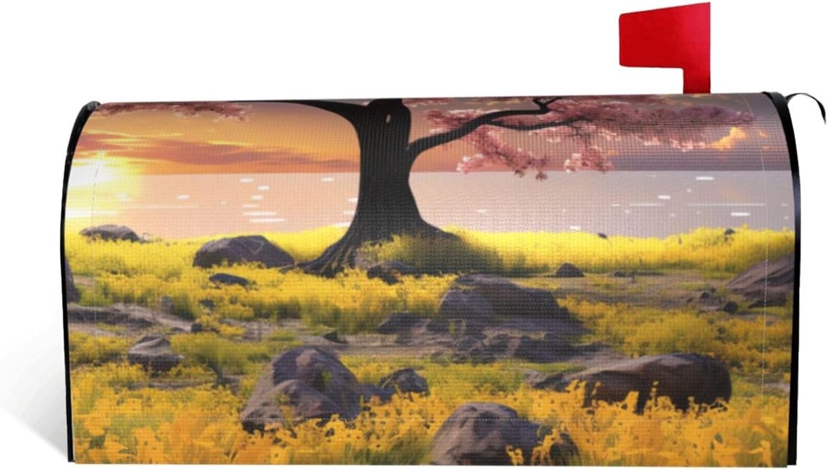 Brievenbus Cover - Brievenbus Decoratie - Brievenbus Versieren - Magnetisch Bevestigbaar - 53 x 45 cm - Zwart