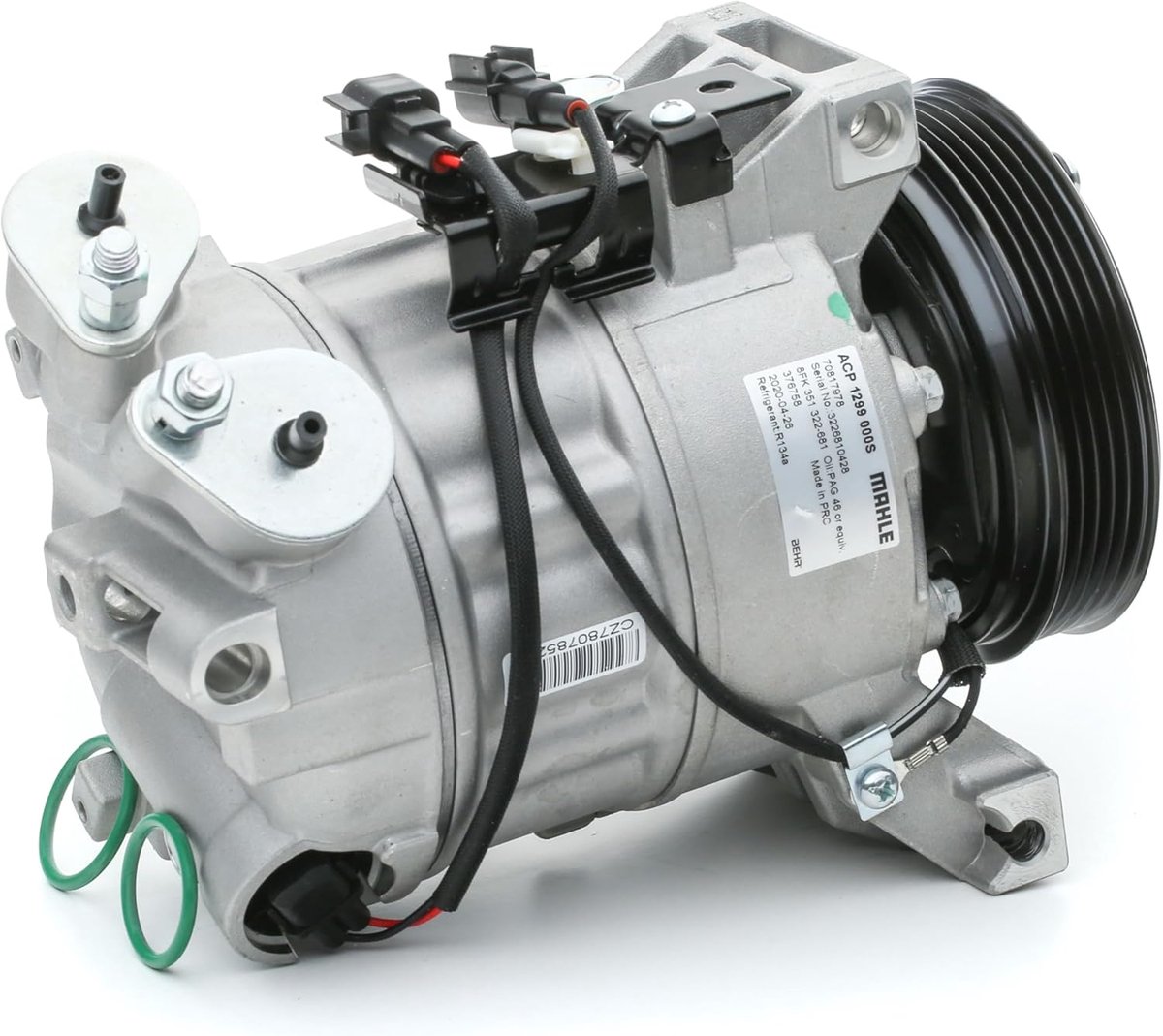 Auto Airco Compressor - Koeling Motor - Klimaatregeling Auto - 6 Rib Poelie - 128mm Poelie - Zilver