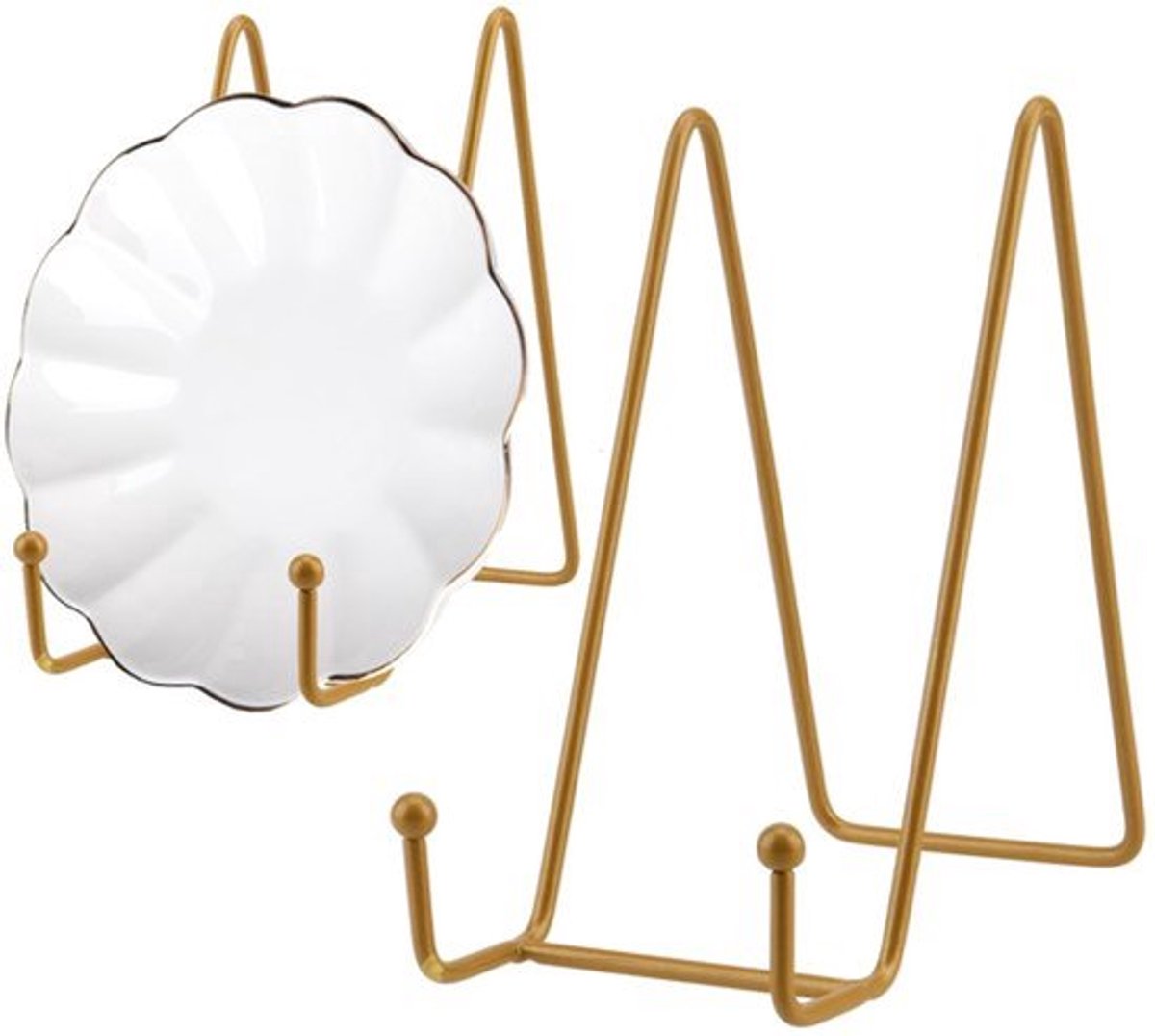 Decoratieve metalen plate houder met standaardzetten ZeynoMAX