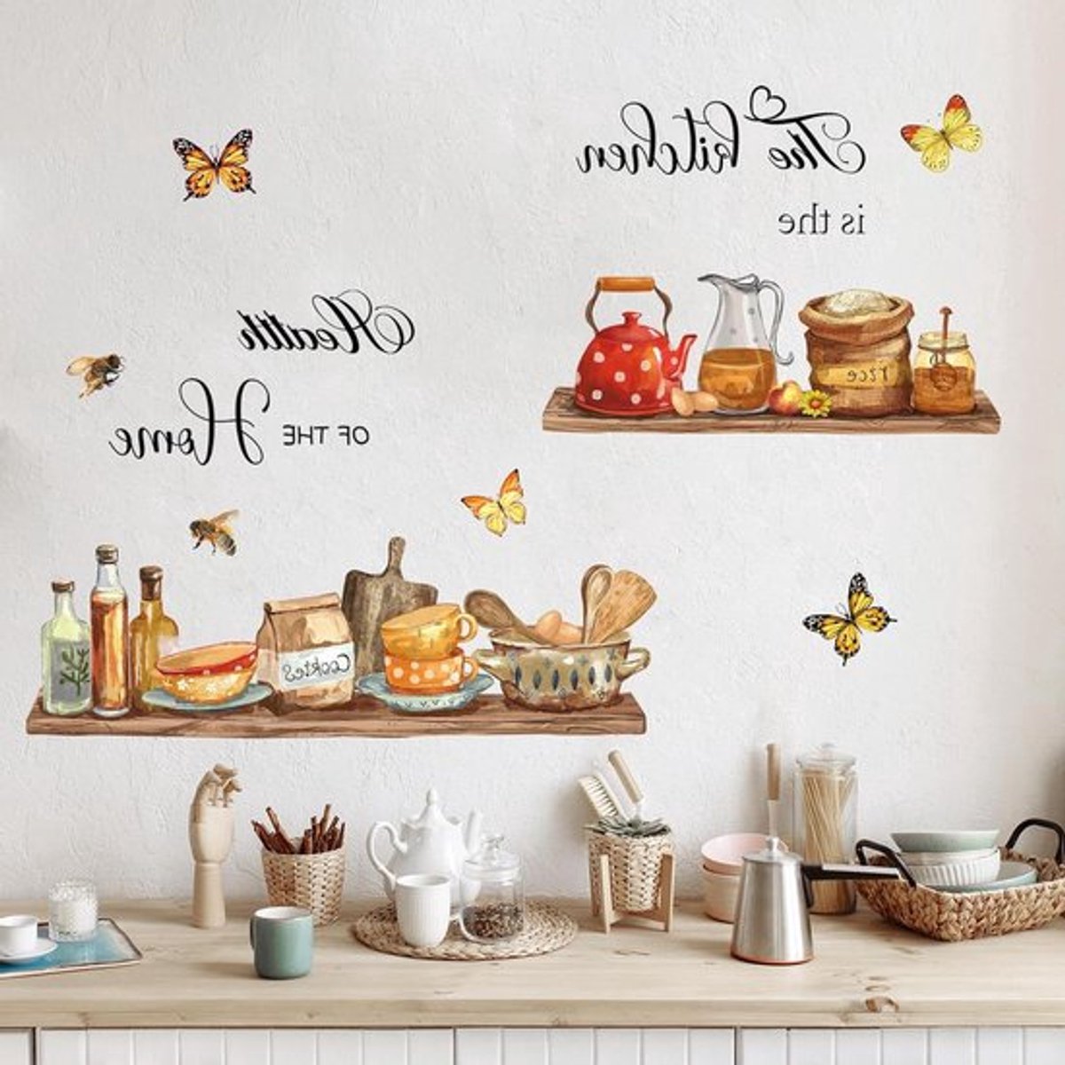 Muurstickers keuken: Theepot Allecto PlusWallArtDecals