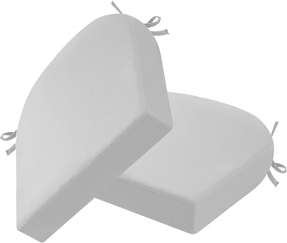 Tuinstoelkussens Set - Kussens Terras - Comfortabel Zitten - Waterdicht Polyester - 40x40x5 cm - Grijs