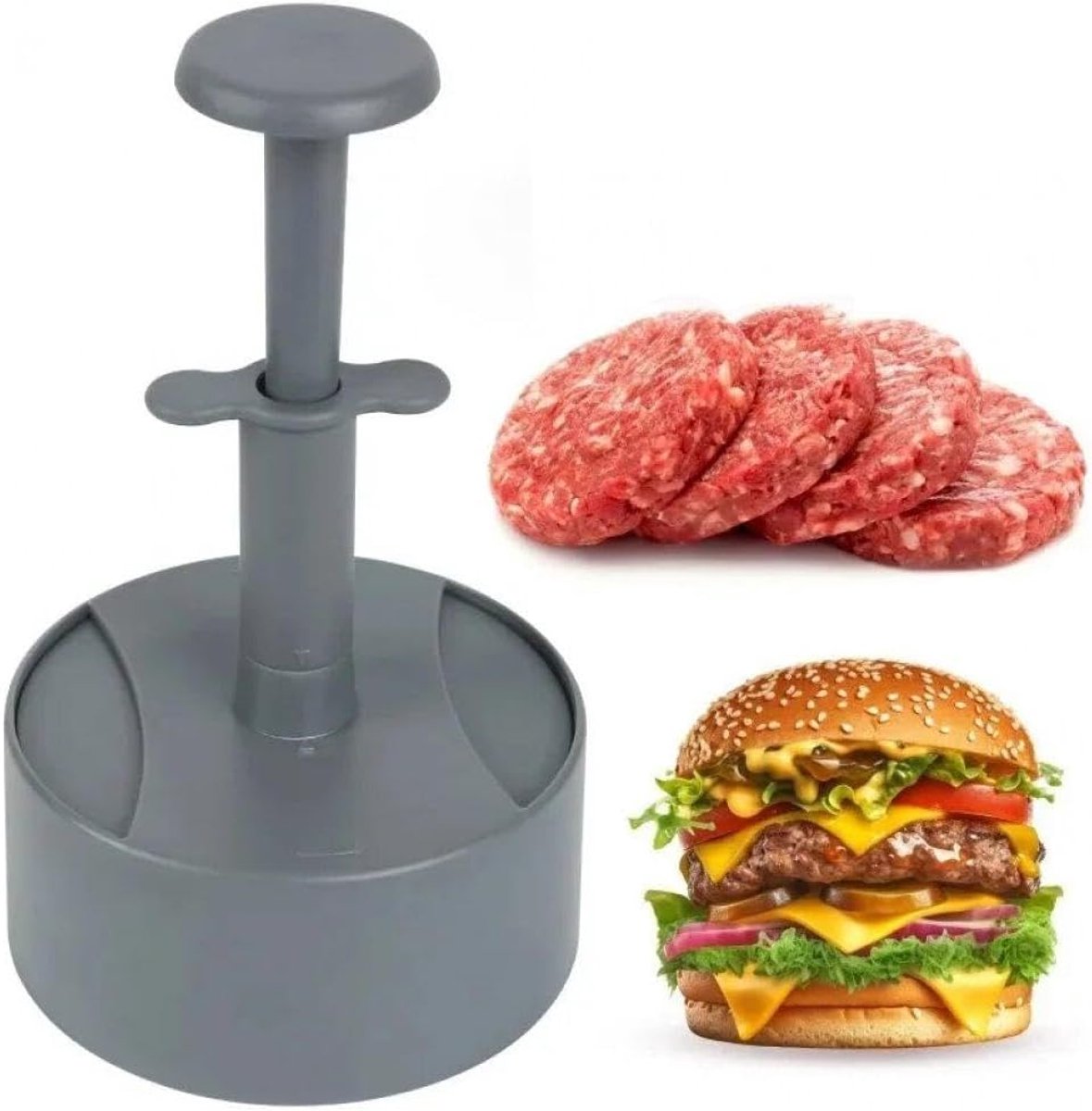 Burger Pers - Patty Maker - Burgers Maken - Antikleefoppervlak - 168 x 103 cm - Zwart