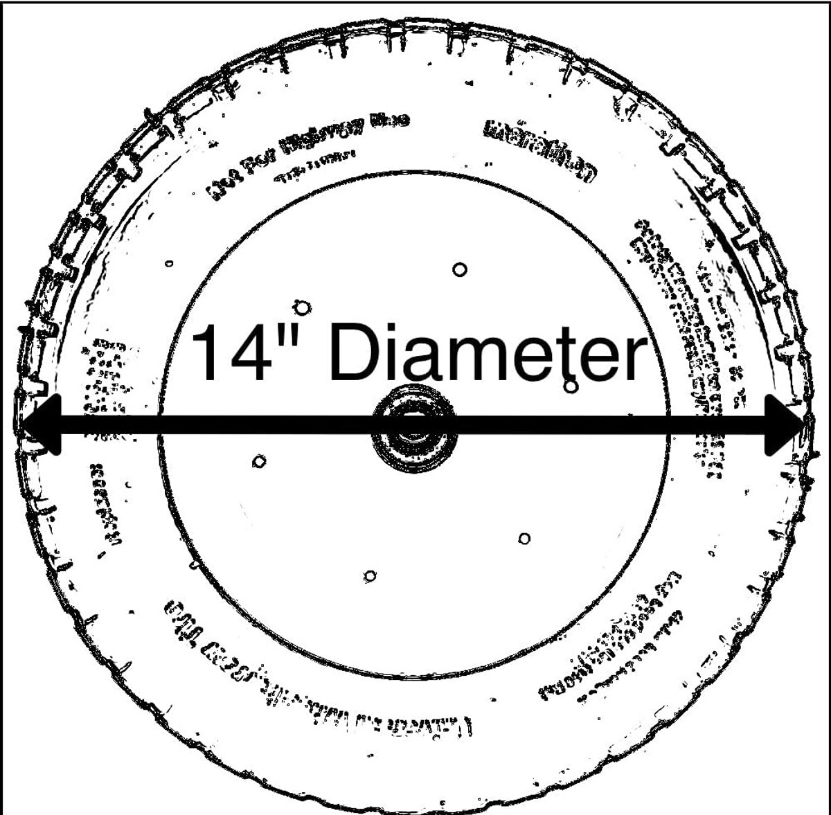 Vervangend Kruiwagen Wiel - Luchtband - Tuinwerk - Air Gevuld - 13 Inch - Zwart