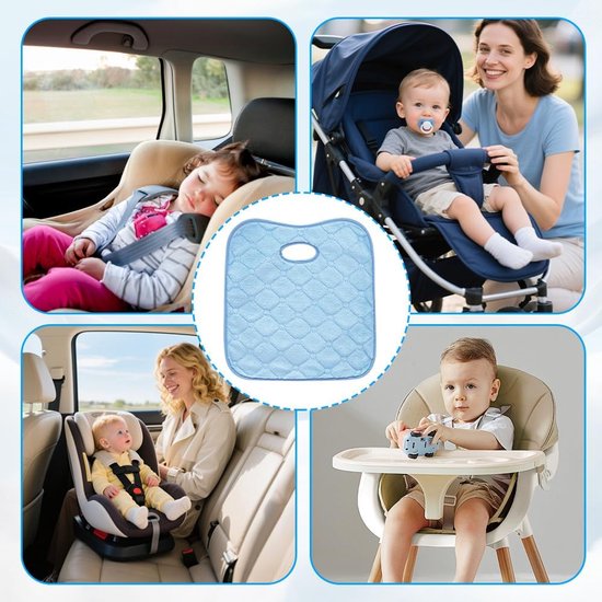 4 stuks - Autostoelbeschermer - kinderstoel verkleiner - stoel kussen - 32×30cm - Babyzitje kussenset - voor autostoelen, kinderwagens, hoge - voor Potjestraining — afbeelding 3