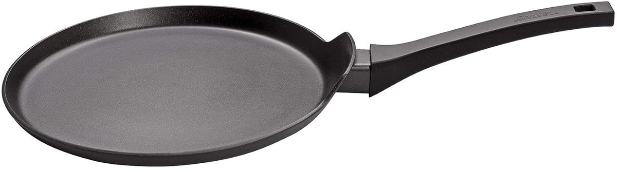 Pannenkoekenpan Aluminium - Crêpe Pan - Lekker Ontbijten - Antiaanbaklaag - 28 cm - Zwart