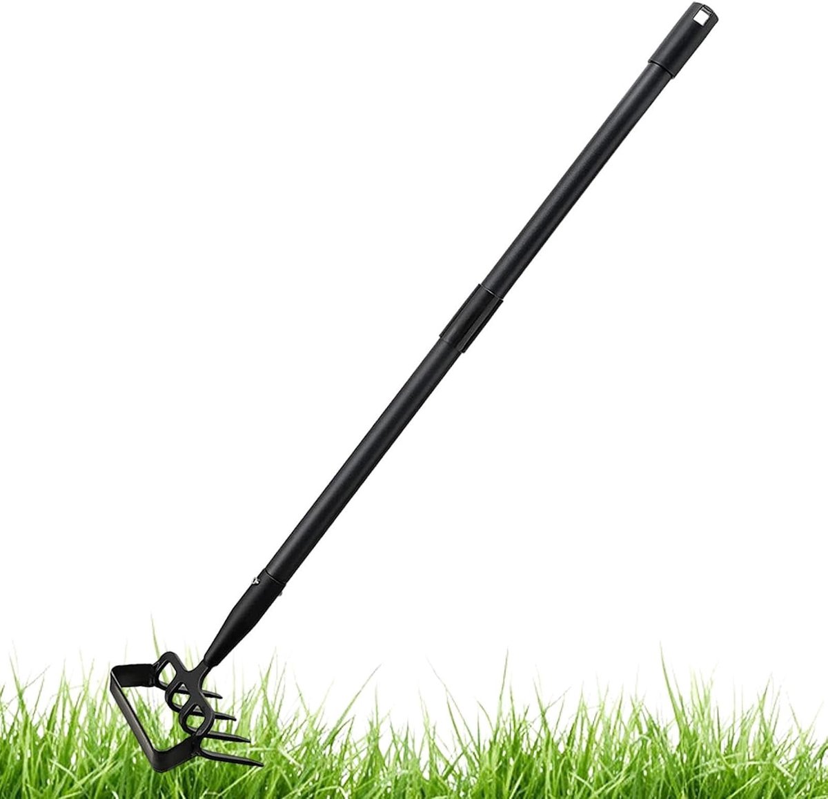 Schoffelhark Tuingereedschap - Tuinschoffel Hark - Tuinonderhoud - Verstelbare steel - 134 cm - Zilver
